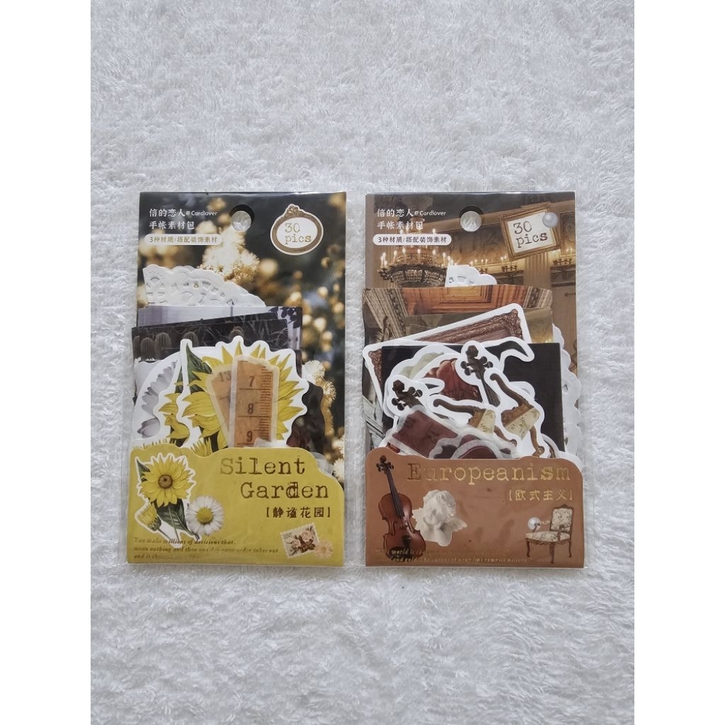 

(Baca Deskripsi) Silent Garden & Europeanism Memo Flakes / Cardlover Journal Deco Pack