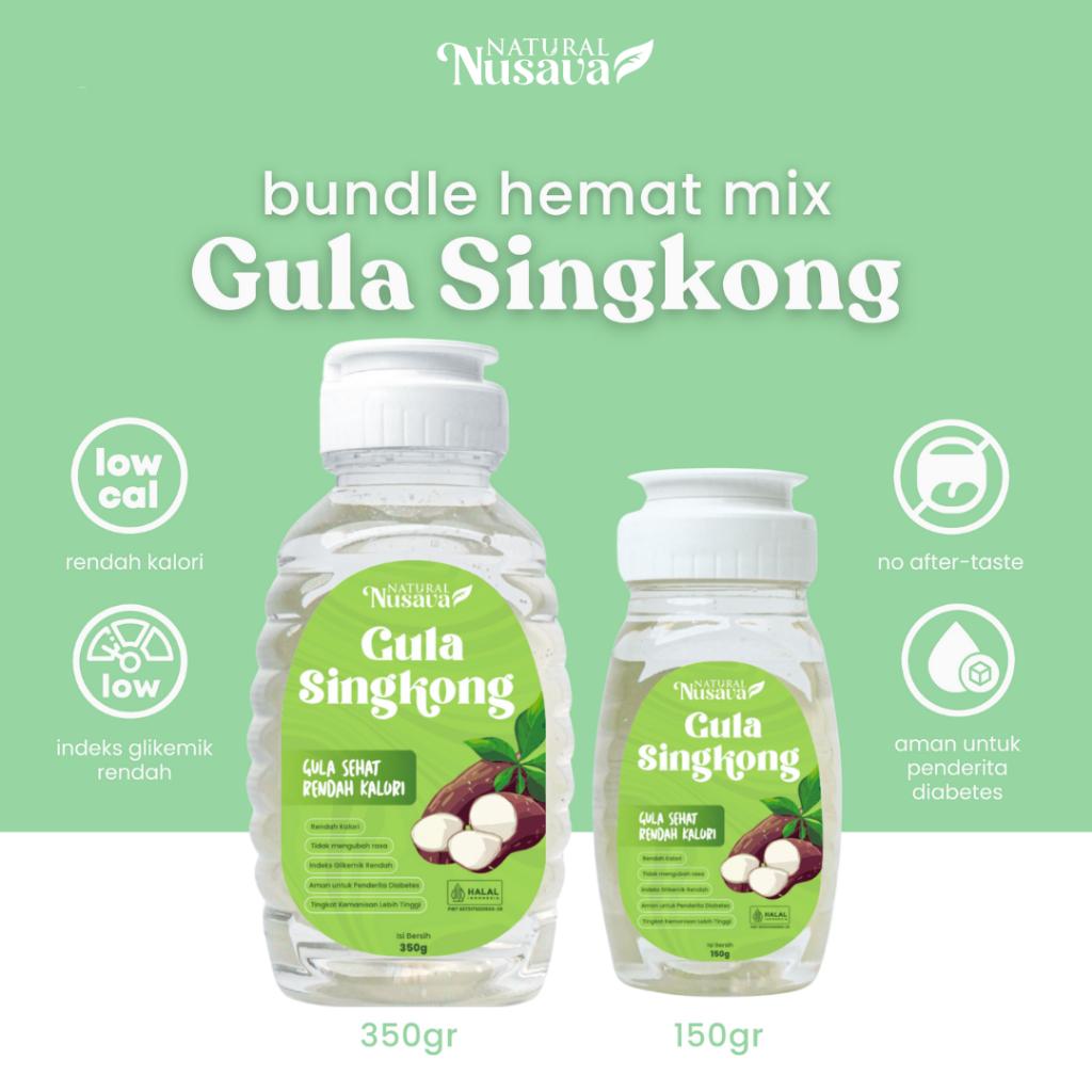 

[Bundle Hemat Mix] Gula Singkong Nusava - Pemanis Alami Rendah Kalori - Natural Sweetener