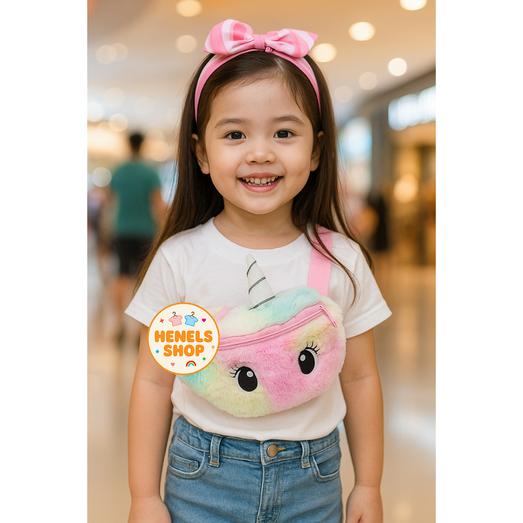 Tas Anak Slempang Unicorn Tas Ransel Pinggang Waistbag Cewek Kekinian Santai Murah Import