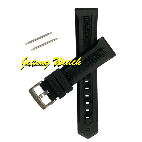 Tali atau Strap Silikon Bagus Untuk Jam Tangan Tag Heuer Formula One F1 Lug 20mm 22mm 24mm, Gratis P