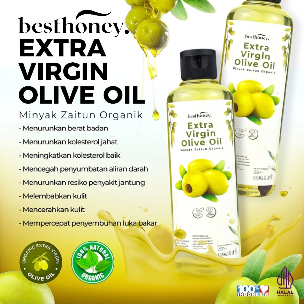 

Best Honey Extra Virgin Olive Oil Asli Organik 250 ML