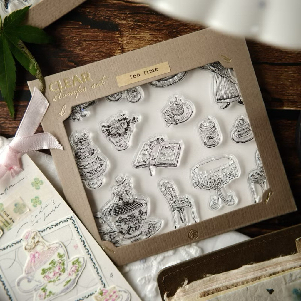 

Teayoushop Tea Time Clear Stamps Set
