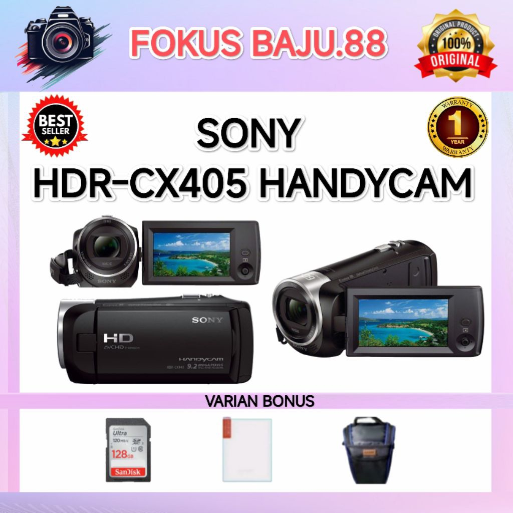 SONY HDR-CX405 FULL HD CAMCORDER / SONY CX405 HANDYCAM / SONY CX405