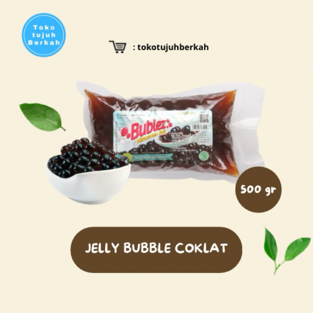 

Topping Minuman Jelly Bentuk Bubble Coklat Rasa Karamel