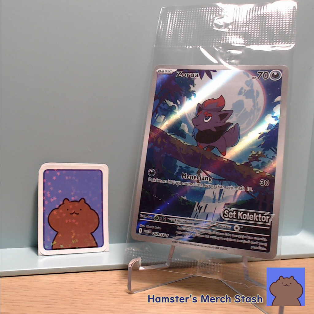 Kartu Pokemon TCG Indonesia Zorua AR Promotional Set Kolektor Hitam & Putih
