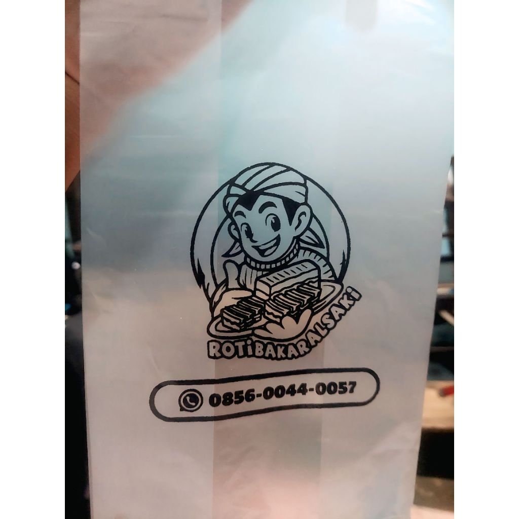 Jasa Sablon Plastik Kresek Putih Bening Berbagai Ukuran, (Free Design)