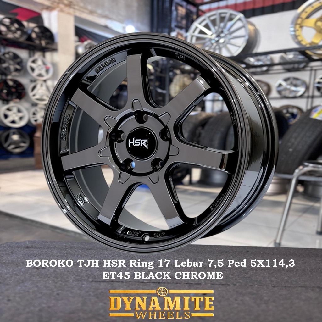 velg black chrome ring 17 hsr boroko tjh untuk terios ertiga innova xpander