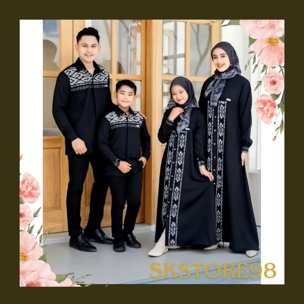 Set couple tenun - baju couple tenun - baju couple keluarga - kemeja tenun - gamis tenun