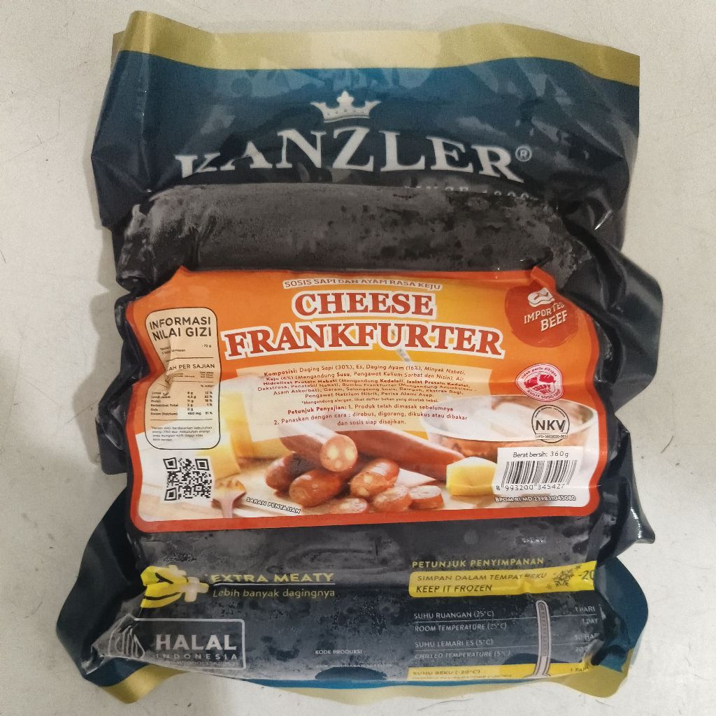

Sosis Cheese Frankfurter Kanzler Cimory 360gr