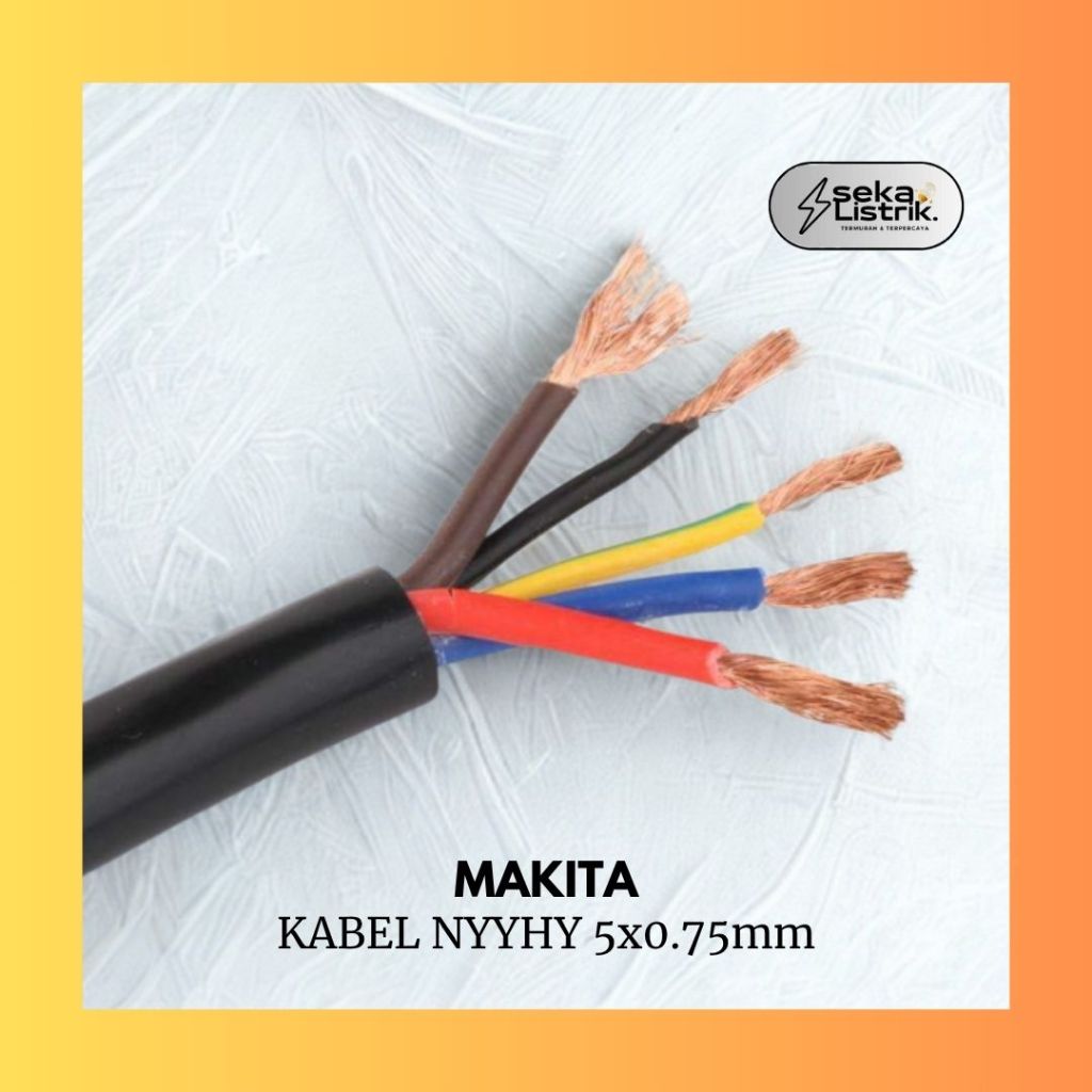 ECER - MAKITA Kabel Control Serabut NYYHY 5 x 0.75mm