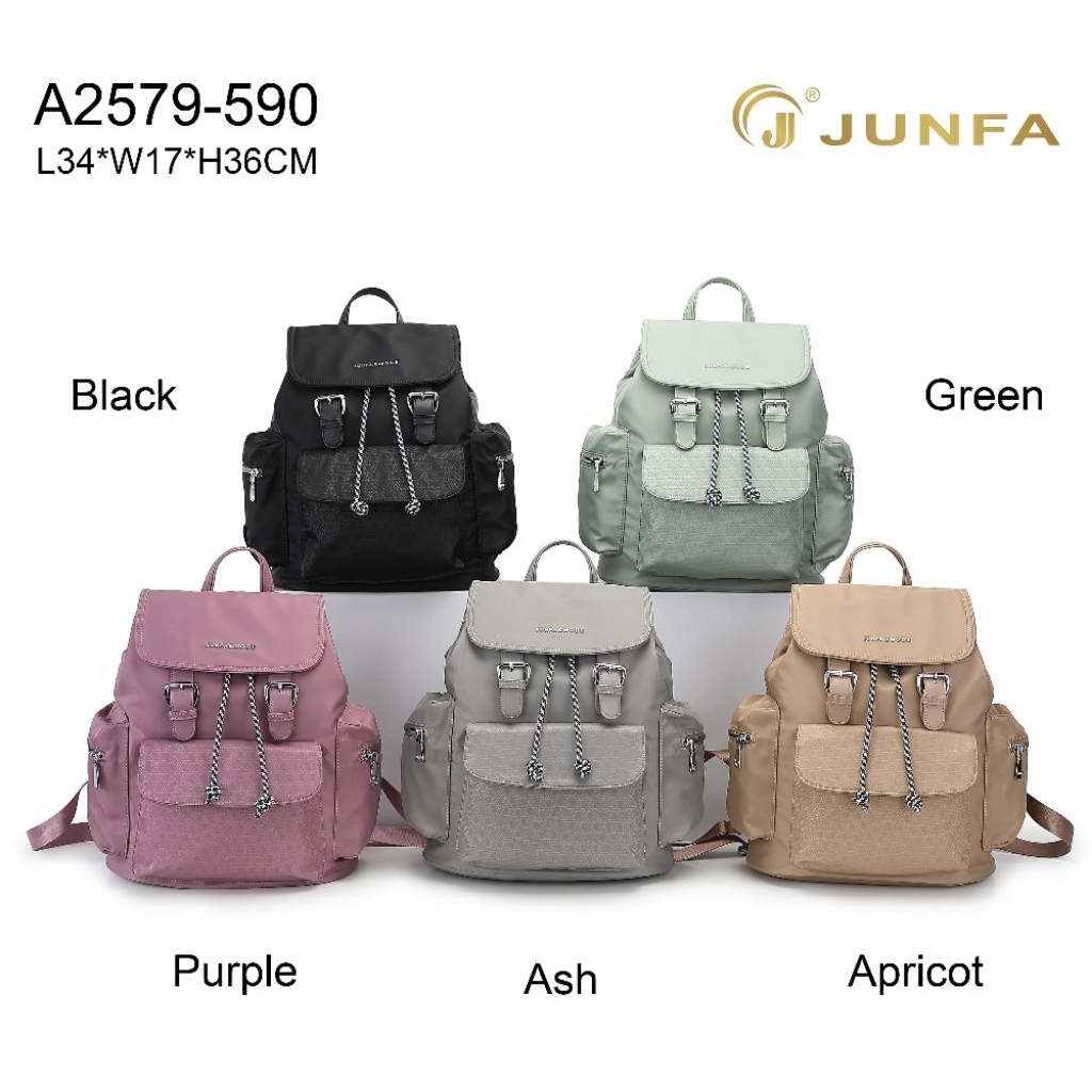 Tas Junfa-2579 Ransel Serut Ransel Kecil Wanita Piknik Real Pict