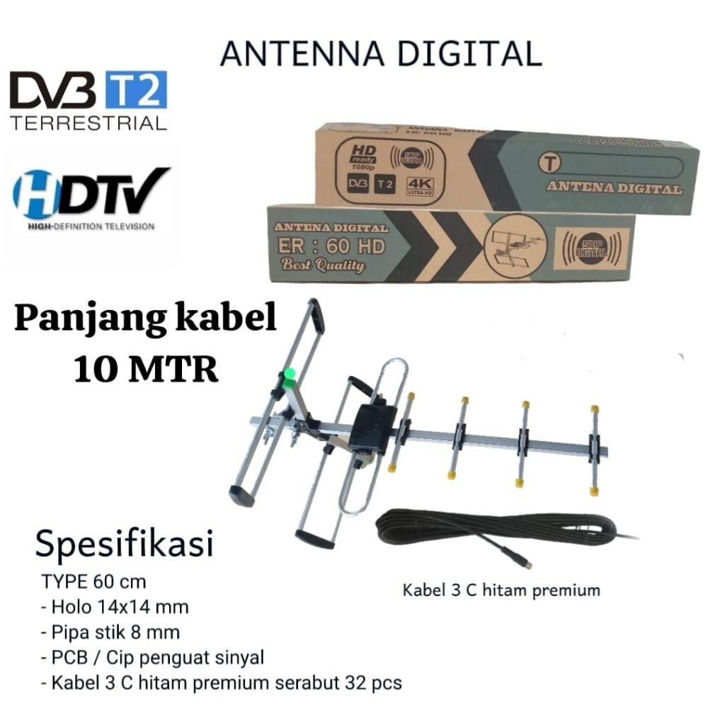 antena tv digital sinyal sangat kuat ER 60 HD