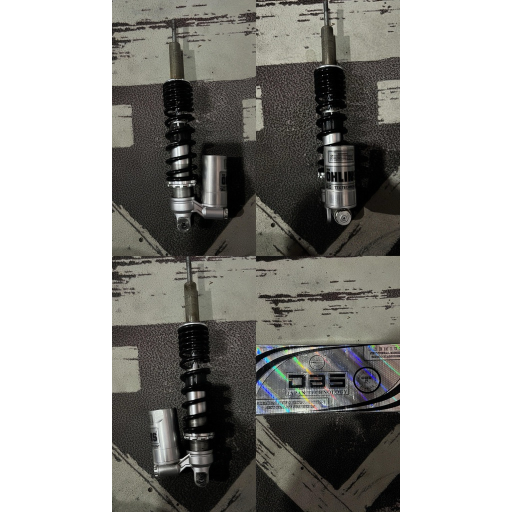 Shock Vespa Matic Sprint/Primavera Custom Ohlins Silver