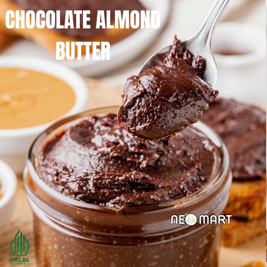 

Almond Chocolate Spread | Almond Choco Butter Spread – Selai Kacang Almond Cokelat Nikmat Tanpa Gula Pasir | HALAL / Selai kacang Plant Based Vegan untuk Roti Bahan Kue Baking Pastry Topping