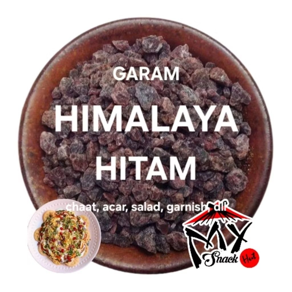 

GARAM HIMALAYA HITAM 50GR KALANAMAK KALA NAMAK HIMALAYAN BLACK SALT CHAAT SALAD ACAR GARNISH MINUMAN