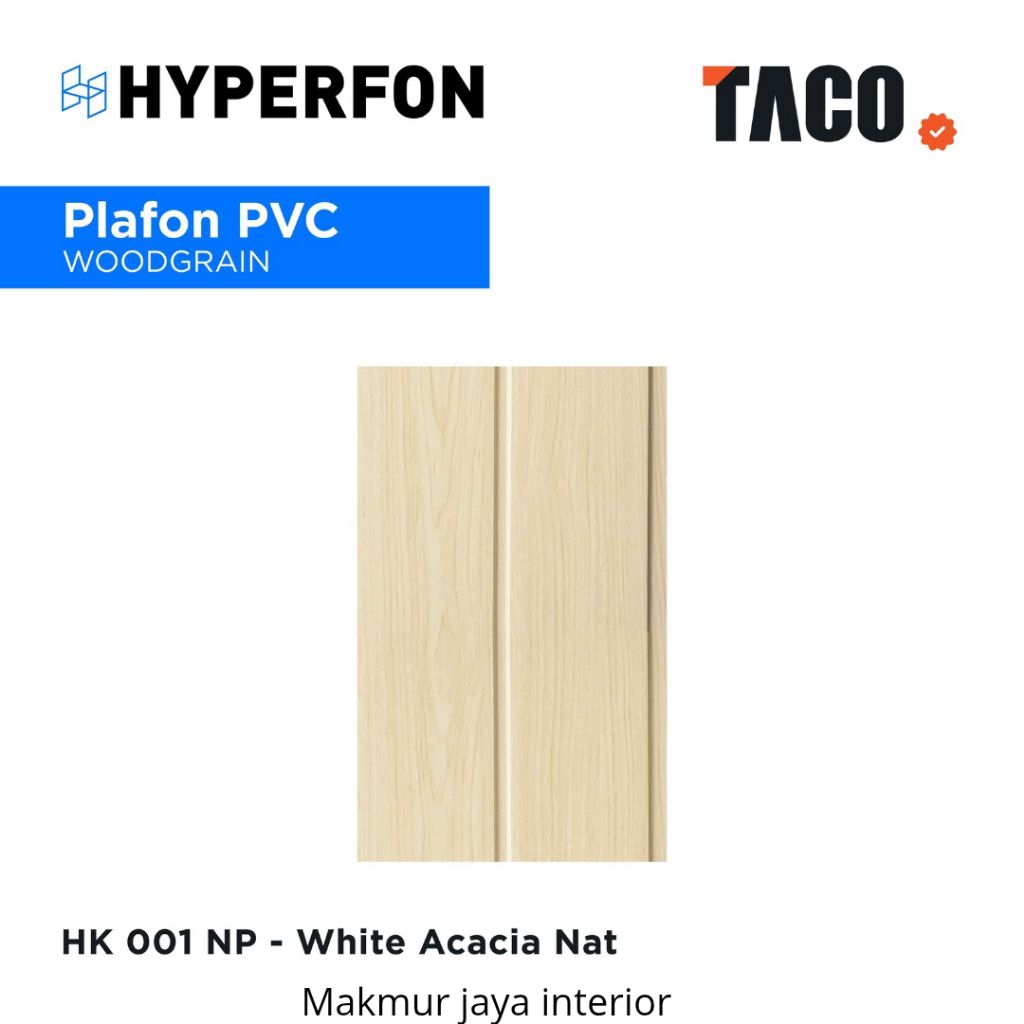 Hyperfon plafon pvc TACO tebal 8mm panjang 6m