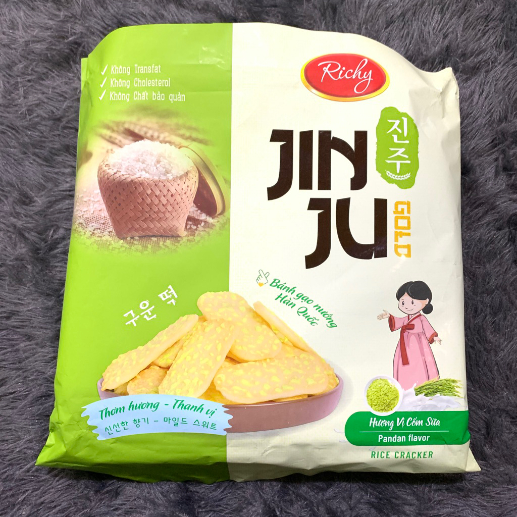 

[ECER] Jinju Gold Rice Crackers Milk Green Rice Flavor rasa pandan vietnam