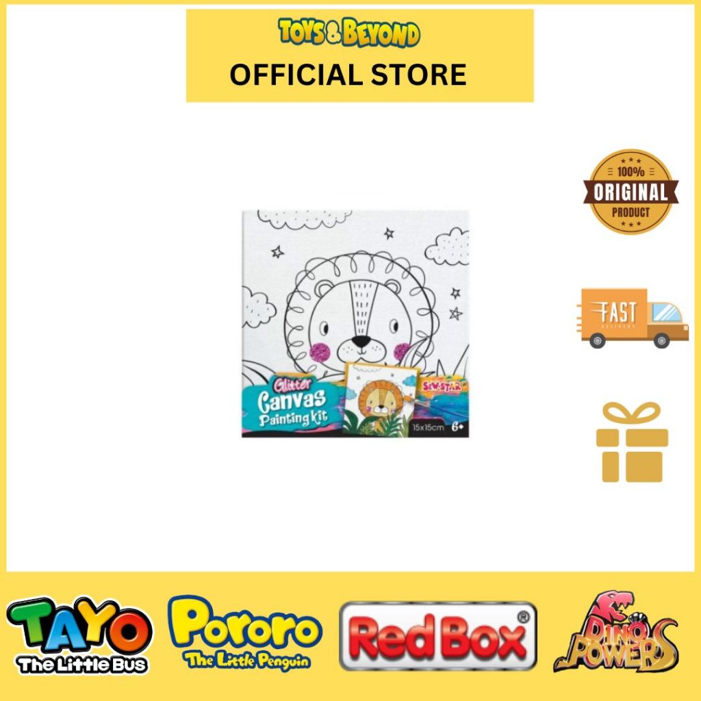 

Toys And Beyond Sew Star Glitter Canvas Painting Kit- Lion SS-22-005