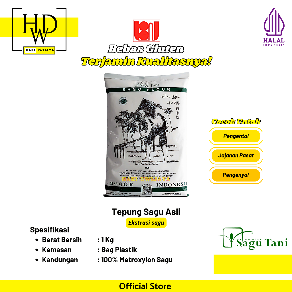 

[1kg] Sagu Tani Asli Tepung Halus Premium dari Sagu Murni