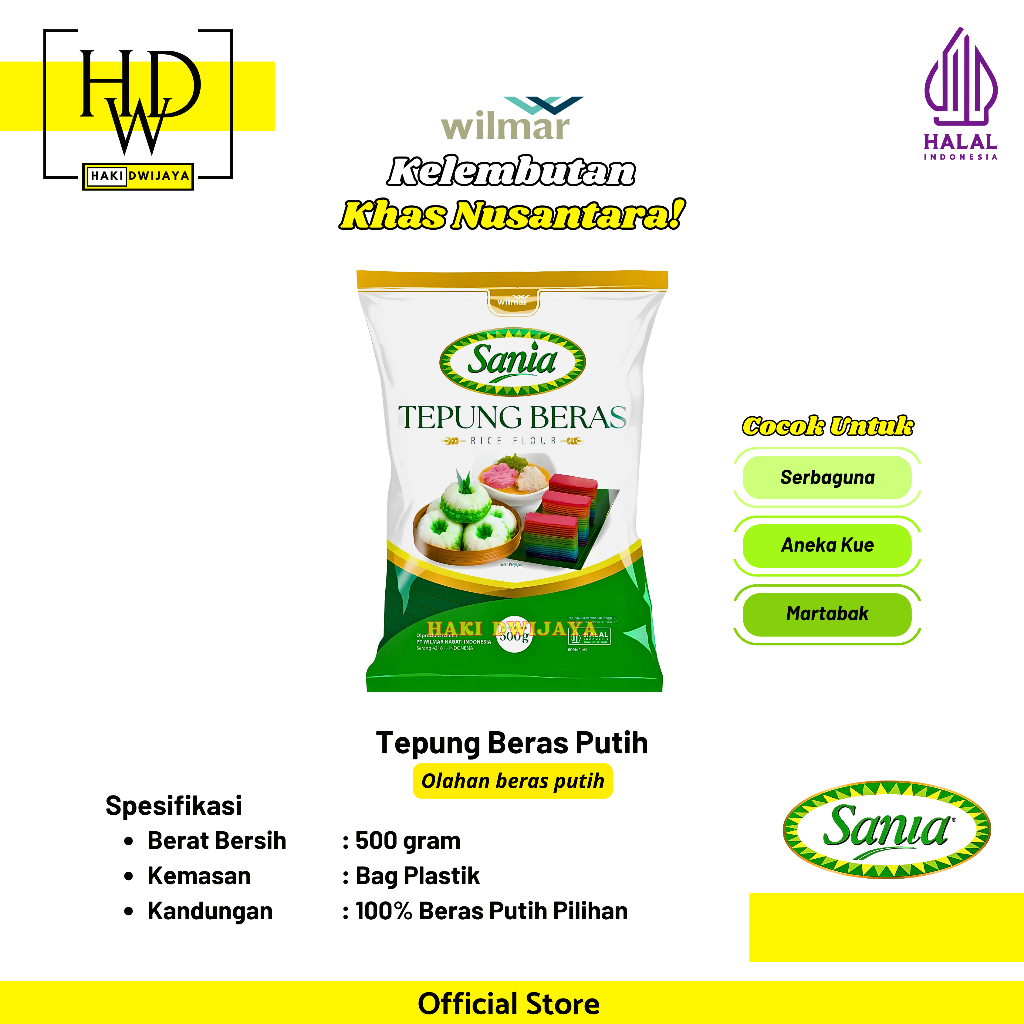 

[500gr] Sania Tepung Beras Premium Halus dari Beras Berkualitas