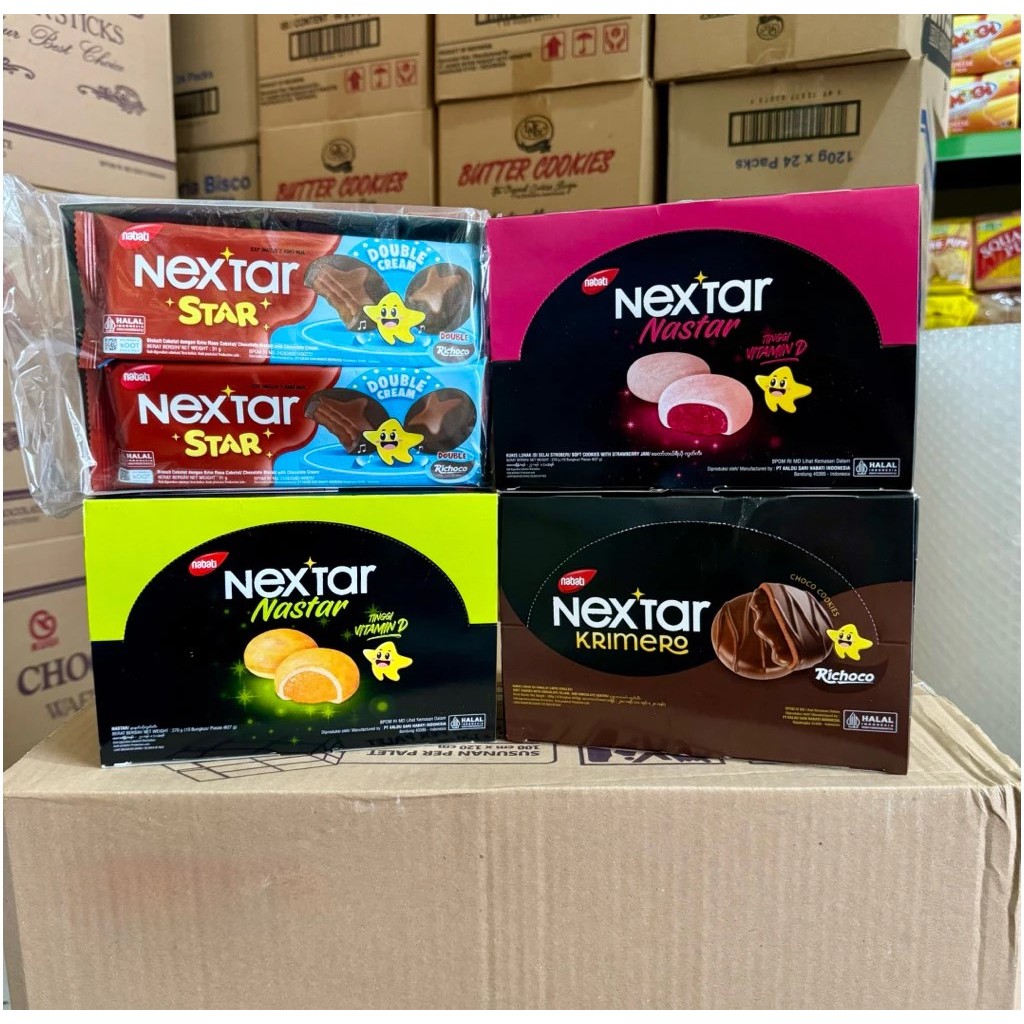 

Nextar Box Nanas / Stroberi / Krimero / Star 270gr (27gr x 10 pcs ) ECER per box
