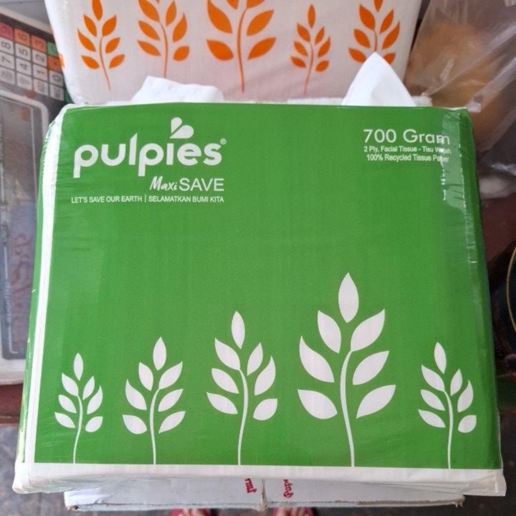 tisu pulpies facial tissue pulpies maxisave 700 gram recycled tissue paper