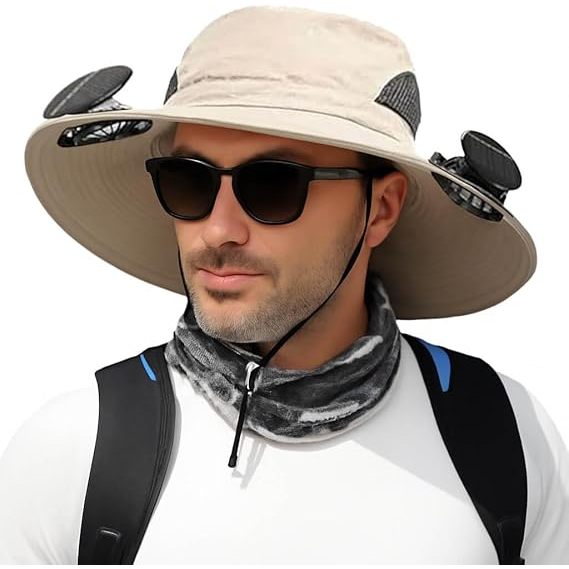 Kipas Tenaga Surya Topi Kipas Tenaga Surya EverVolt untuk Pria – Cocok untuk Camping, Memancing, dan