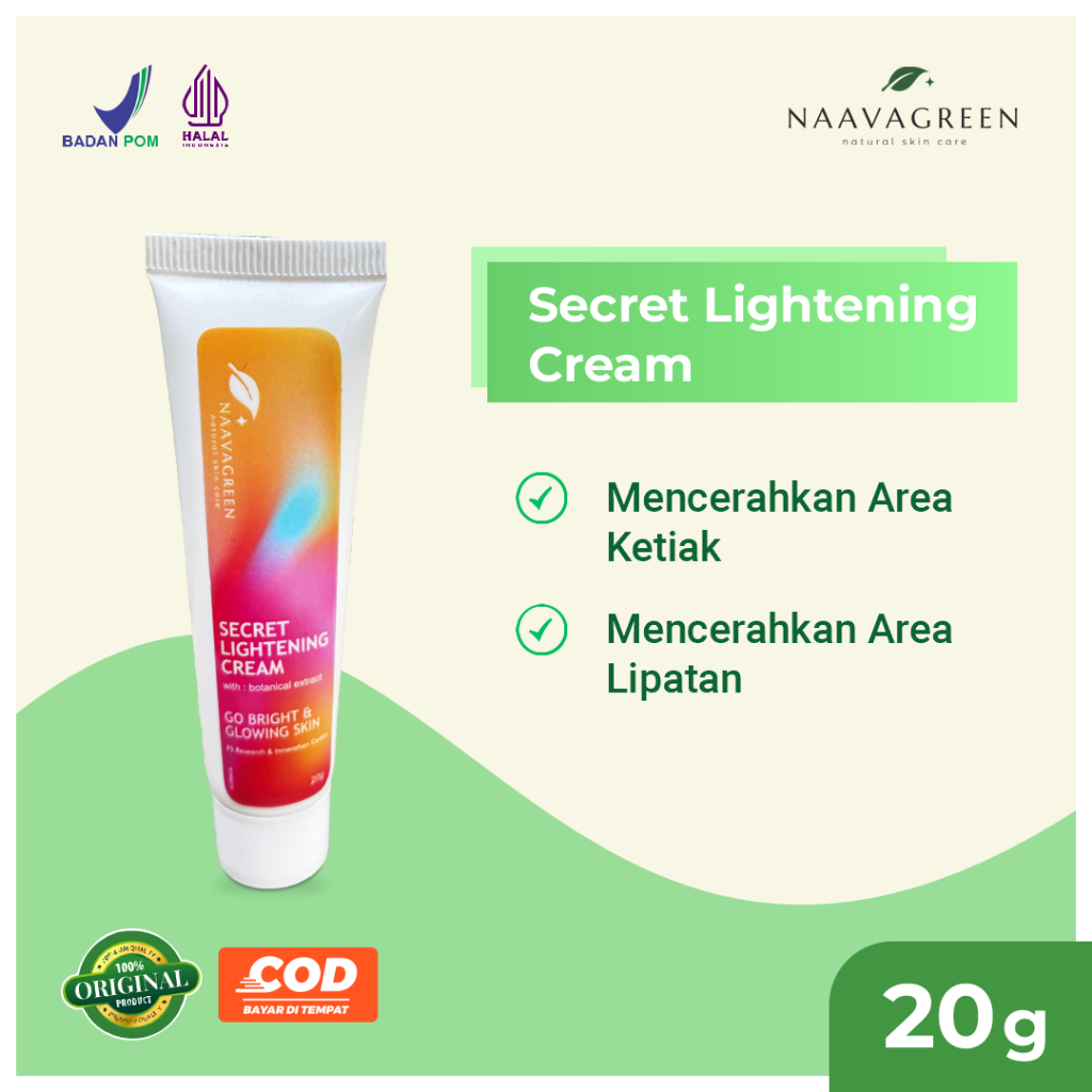 NAAVAGREEN SECLIGHT KRIM/ KRIM LIPATAN - Krim Mencerahkan Area Ketiak dan Area Lipatan
