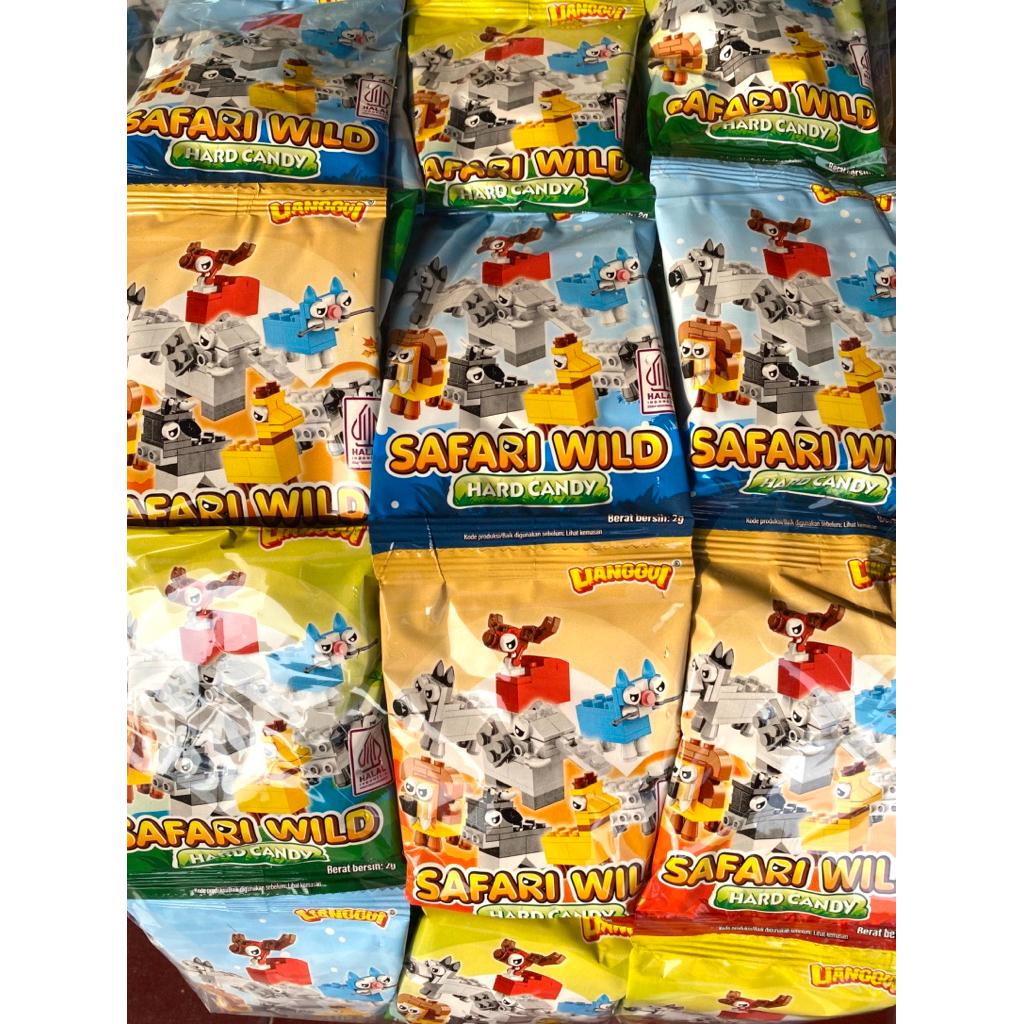 

5Sachet Mainan Anak Hard Candy Safari Wild