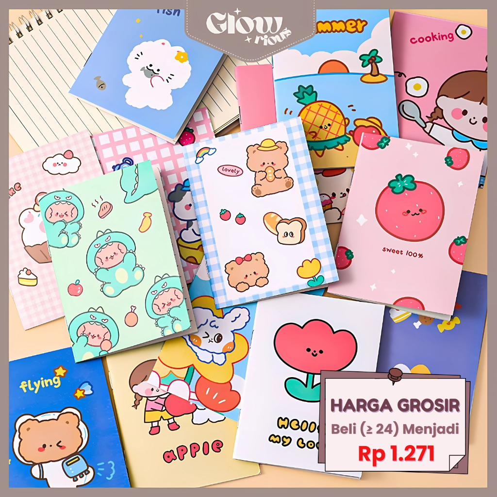 

GR Buku Tulis Mini Motif Kartun Note Book Mini Cartoon Book Notepad Karakter Buku Tulis Memo LG-52