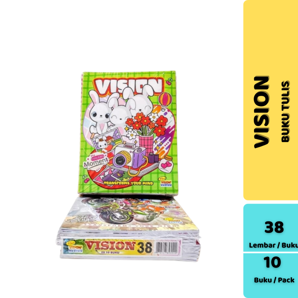 

(PACK) BUKU TULIS VISION 38 LEMBAR