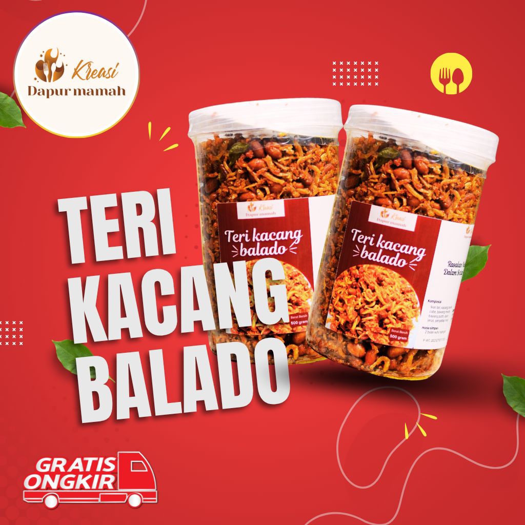

MAKANAN TERI KACANG BALADO 250gram 500gram