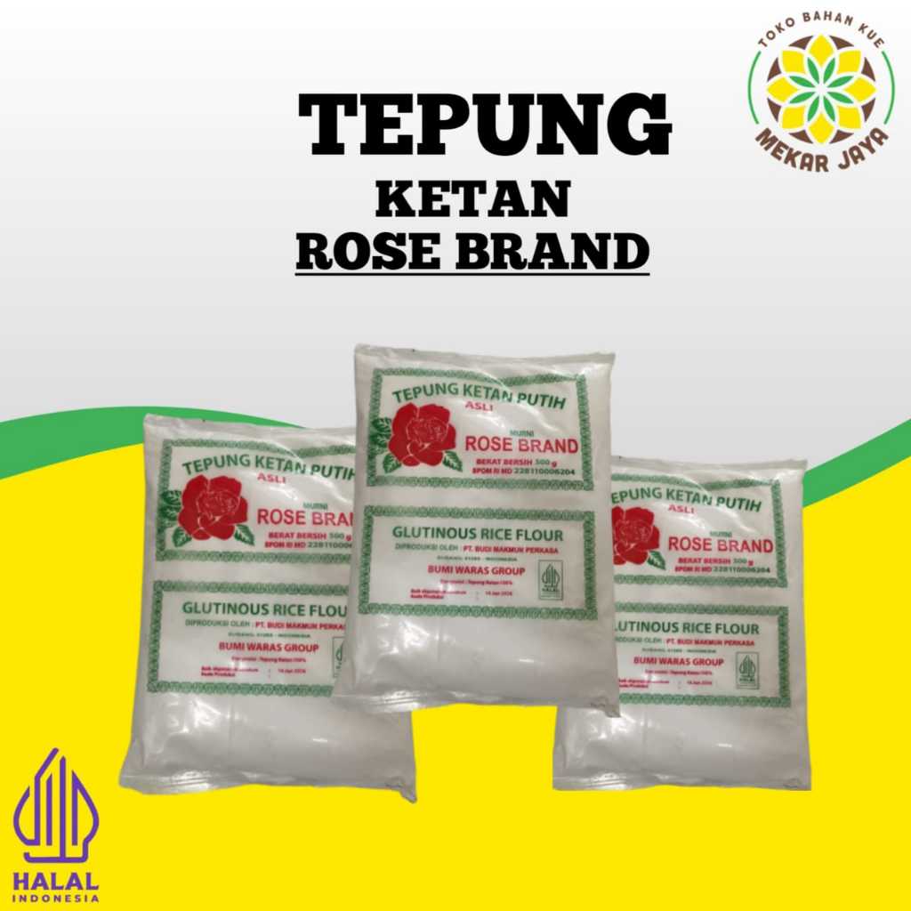 

Tepung Ketan Rose Brand 500GR / Tepung Ketan Putih Rose Brand