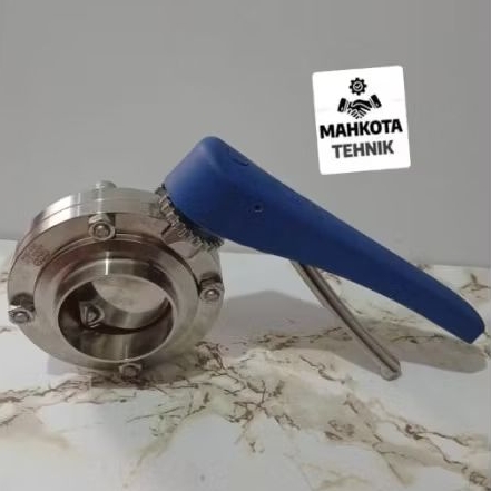 REKOMENDASI SANITARY BUTTERFLY VALVE SPV SIZE 2,5INCH SS304 food grade