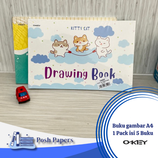 

[1 Pack 5 Buku] BUKU GAMBAR A4 MERK OKEY