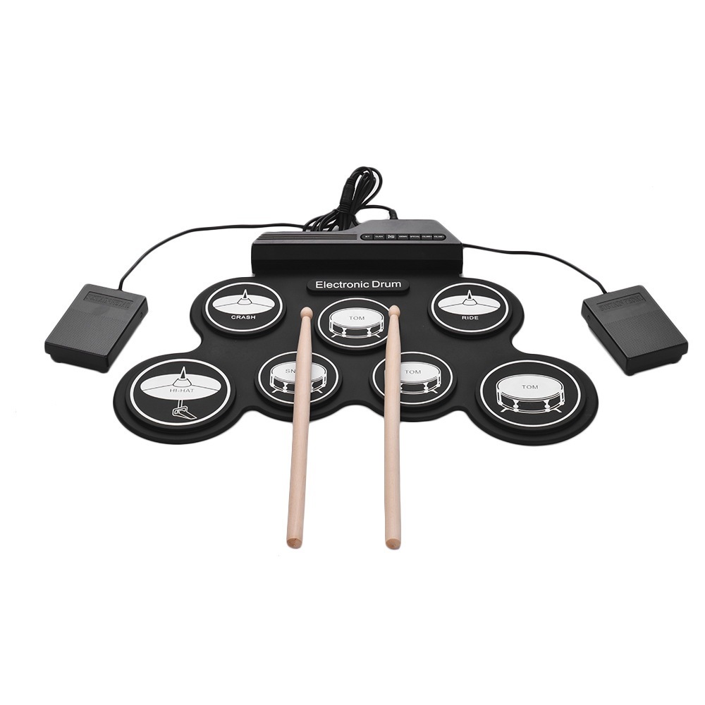 NEW  Benston Music- Drum Set/Roll up Drum Set Silicone Electric Drum Pad Kit /Set Drum Portabel