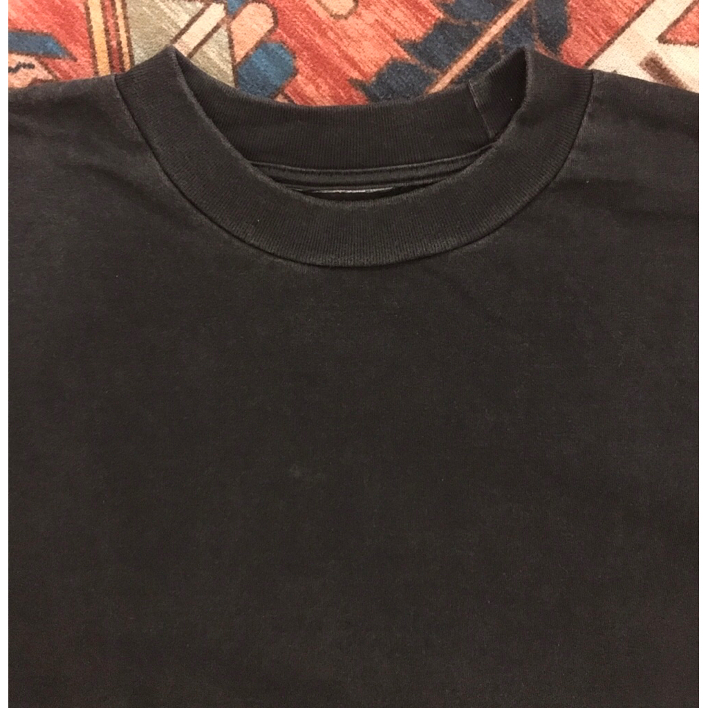 Kaos Oversize Polos Black Wash ( L )