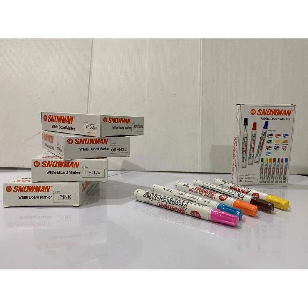 

Spidol Whiteboard Snowman BG12 Warna Warni