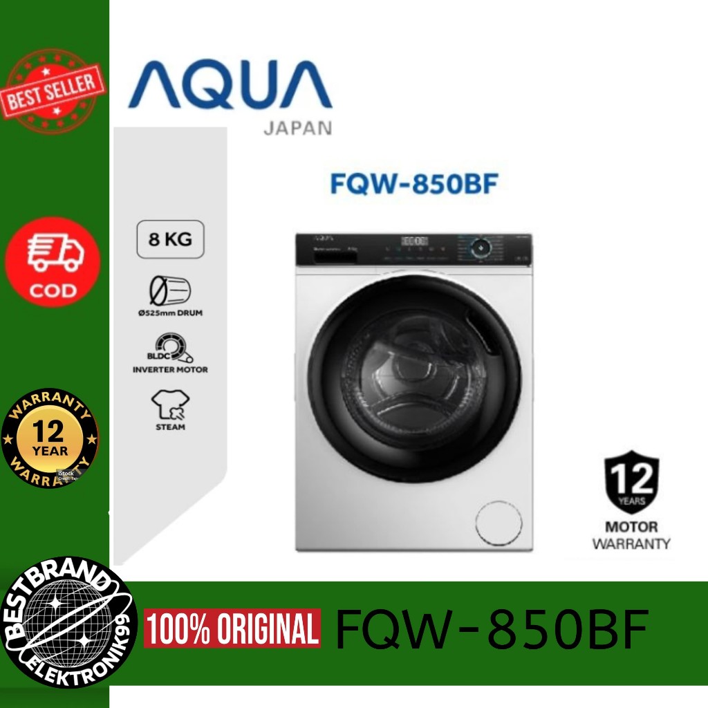 Aqua FQW-850BF Mesin Cuci Front Loading