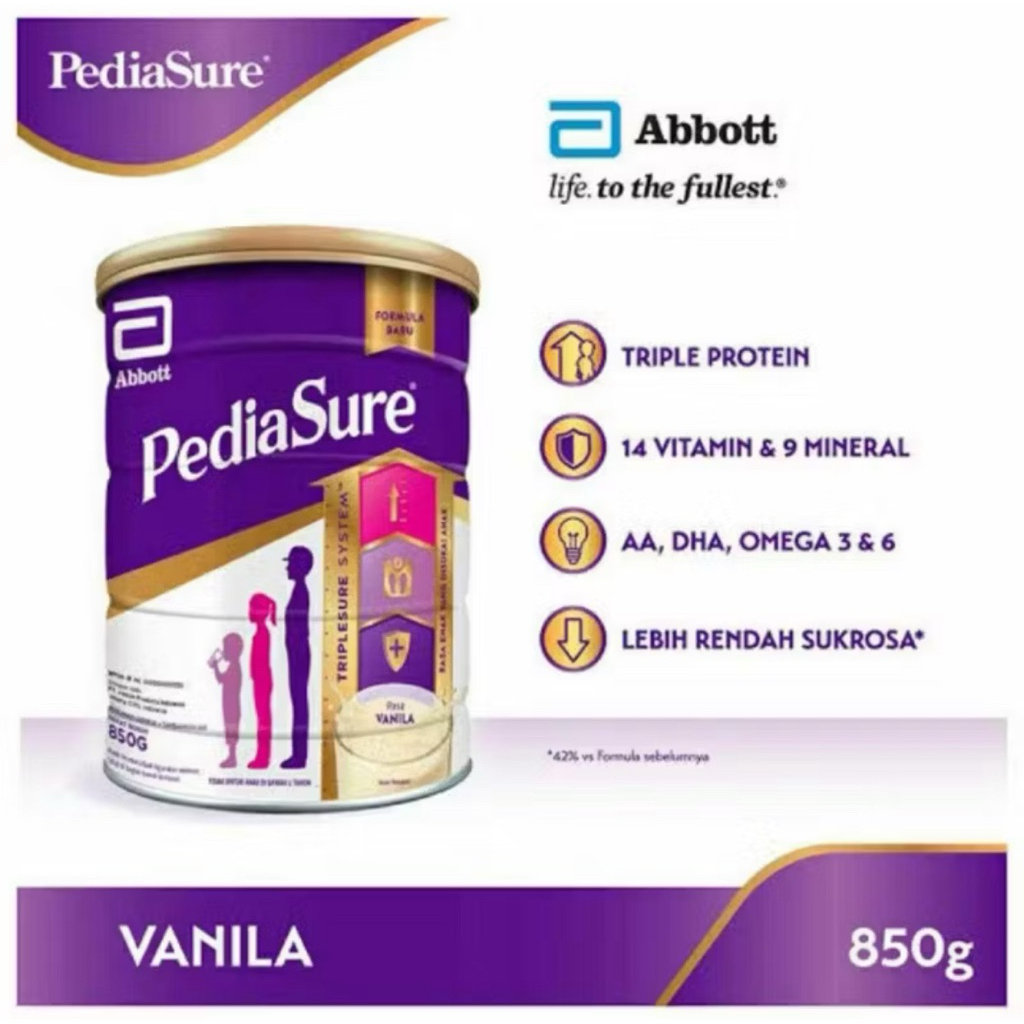 

3 kaleng Pediasure Vanilla 850gr
