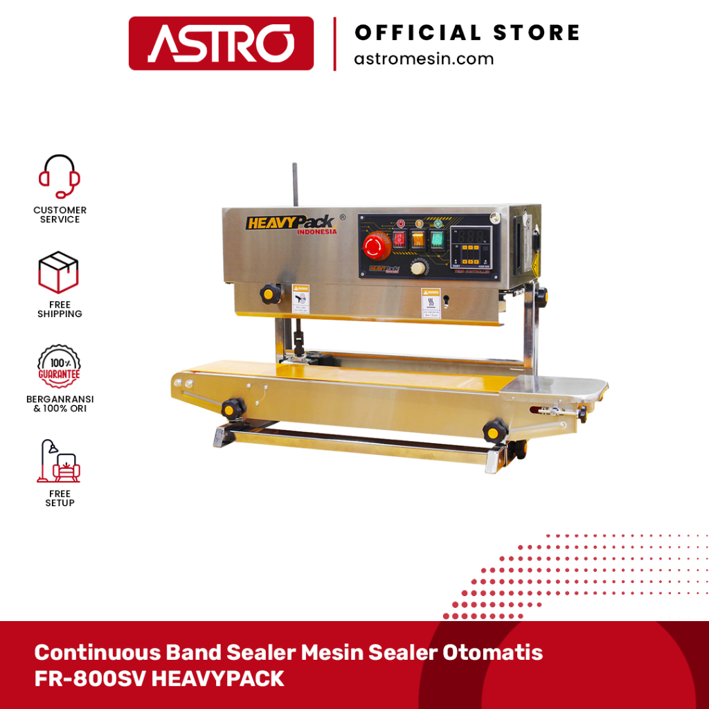 Continuous Band Sealer Mesin Sealer Otomatis FR-800SV HEAVYPACK