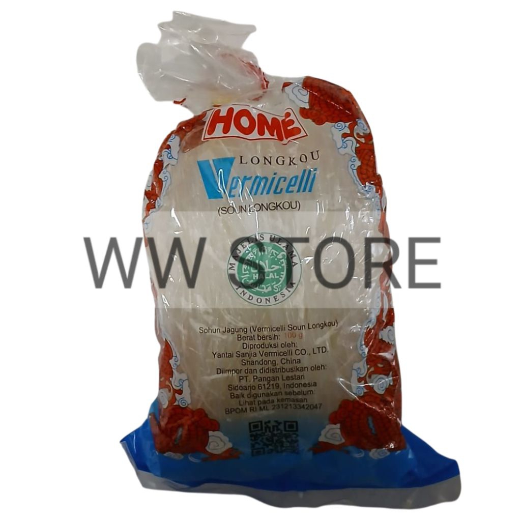 

Sohun soun jagung halal MUI HOME LONGKOU Vermicelli BEANS THREAD 100g