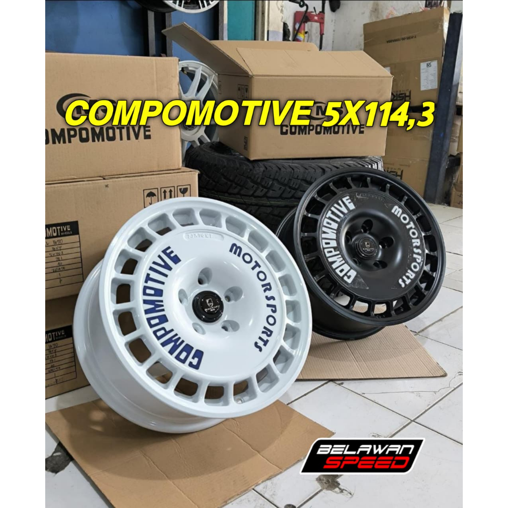 Velg Mobil RL Ring 15 COMPOMOTIVE Ring 15 untuk Innova Rush Terios Xtrail Ertiga Rally Look