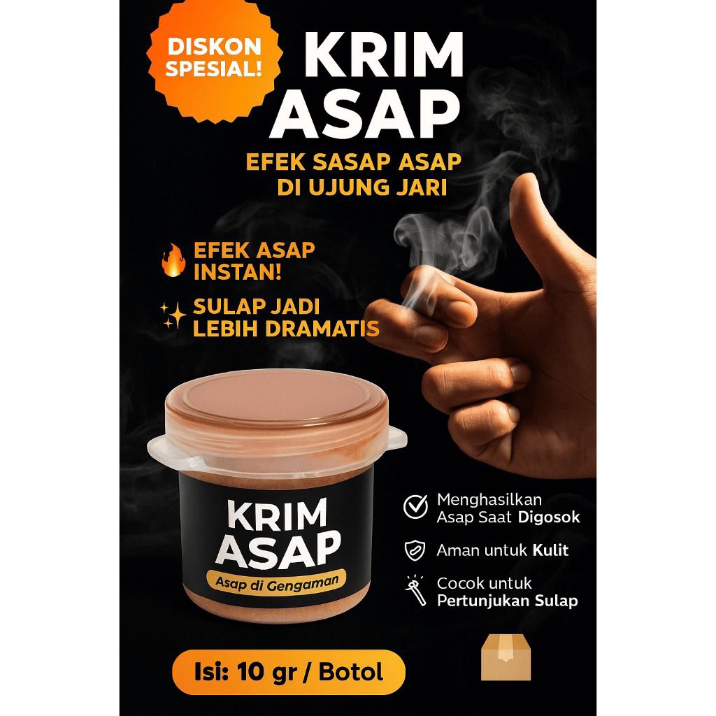 Krim Sulap Asap-Alat sulap asap pemula dan profesional aman di jari