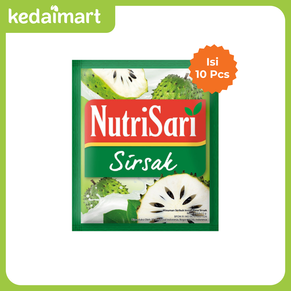 

Nutrisari Minuman Instant Bubuk Rasa Sirsak Renceng Isi 10 X 11 Gram