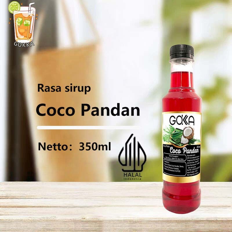 

GОKKA Syrup / Coco Pandan Flavoured Sirup / Sirup Coco Pandan 350ML International Halal