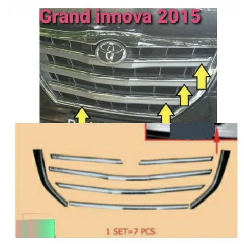 List grill chrome mobil Grand Innova 2014-2015