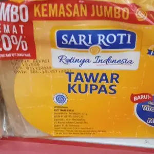

Sari roti tawar kupas kemasan jumbo