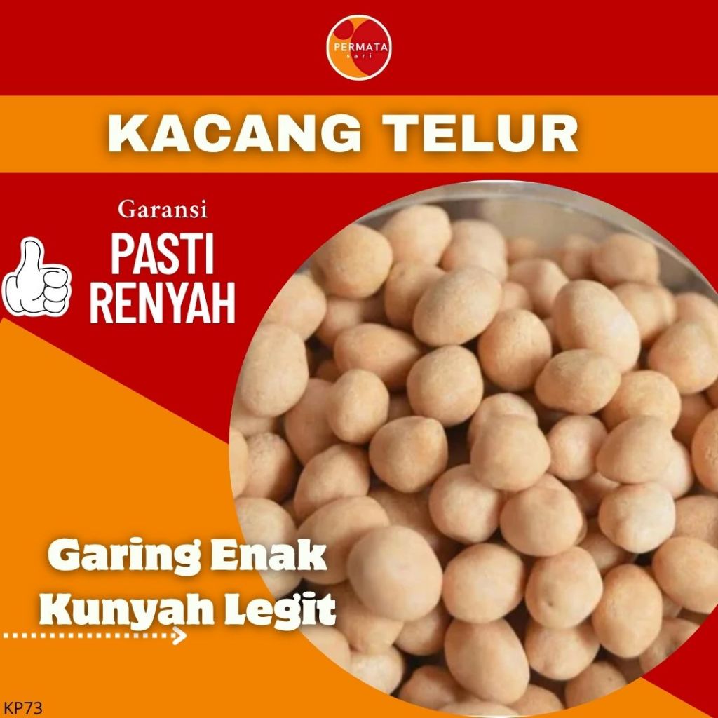 

Kacang Telur 100Gram±/Cemilan Kacang Manis Gurih/Snack Kacang Bersalut Tepung