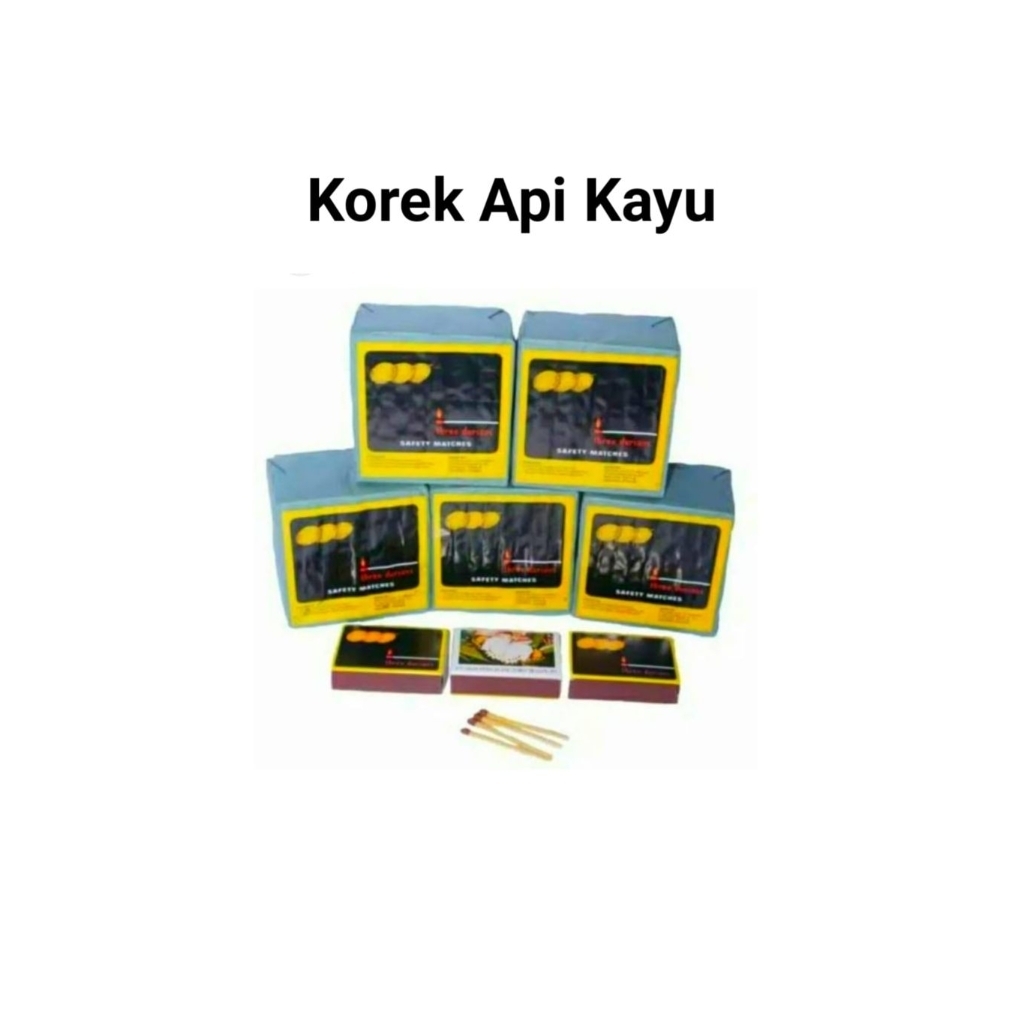 4 Pcs Korek Api - Korek Api Kayu - Korek Kayu - Korek Api Jadul - Geretan Kayu - Kerekan Kayu - Kore